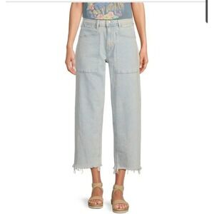 Lucky Brand Lucky Legend Sz 30 High Rise Wide Leg Light Wash Patch Pocket Jeans